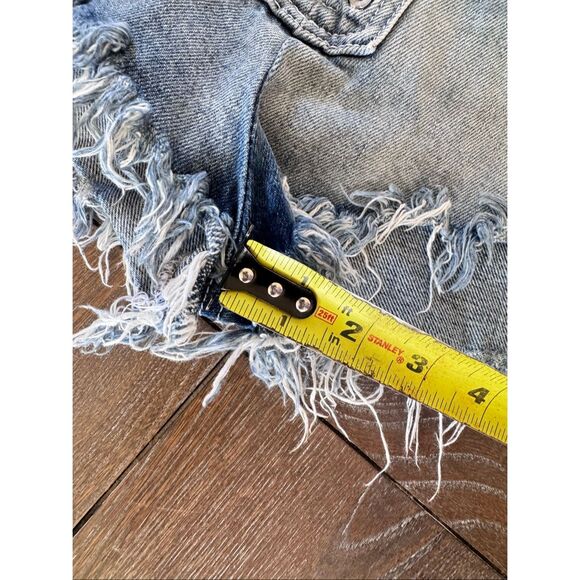 Unravel Project Lace Up Denim Shorts - Picture 7 of 7